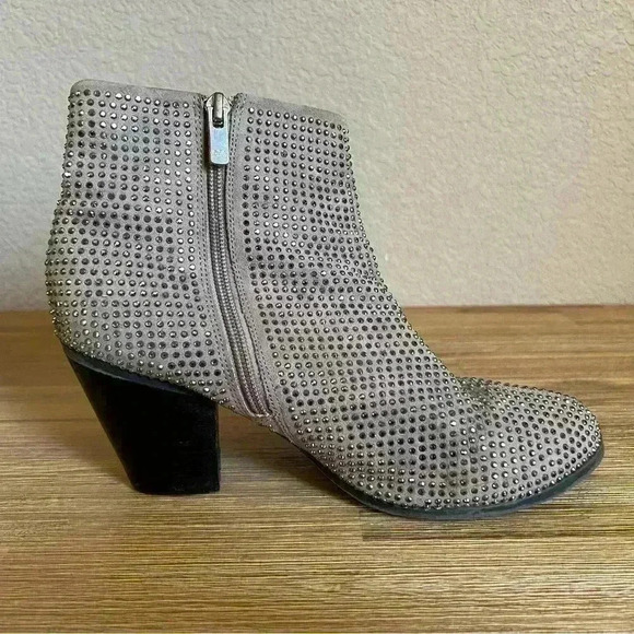 Juicy Couture Avora Taupe Sequined Ankle Booties Women’s Size 8 Medium - Picture 4 of 12